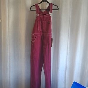 NWT LEVI'S red tab Overalls Burgundy Med